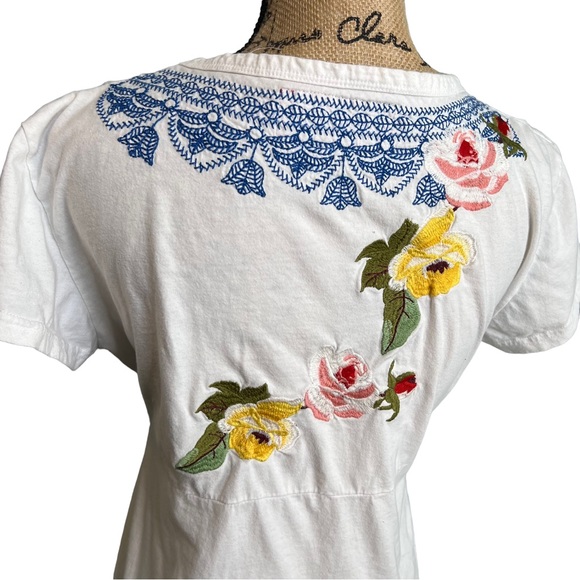 Bella Carra  Tie Dye V neck Shirt sz Large - Picture 5 of 8